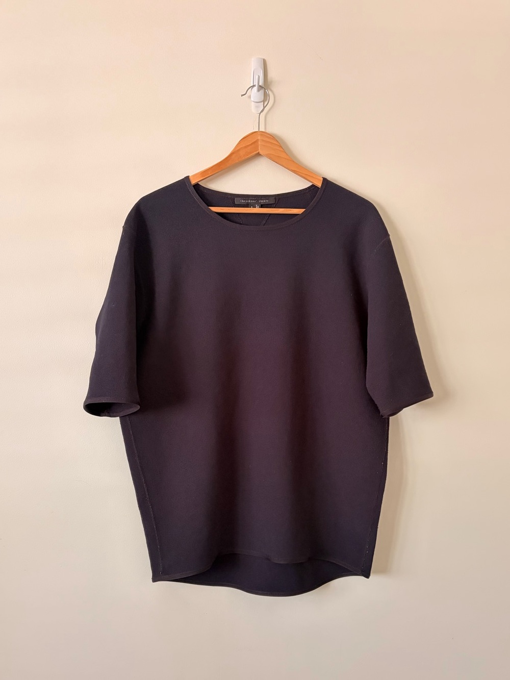 Theyskens' Theory Navy Waffle Tunic Shirt